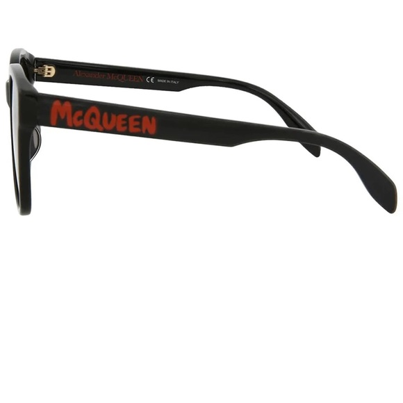 Alexander McQueen Women's Sunglasses - Grey Oversized Lens AM0331SK-3001 - Picture 3 of 10